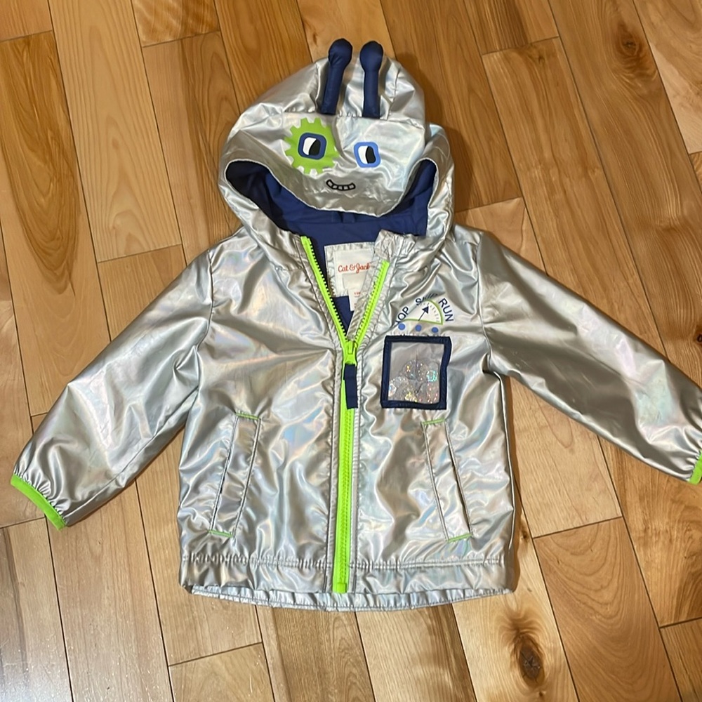 Reflective rain jacket